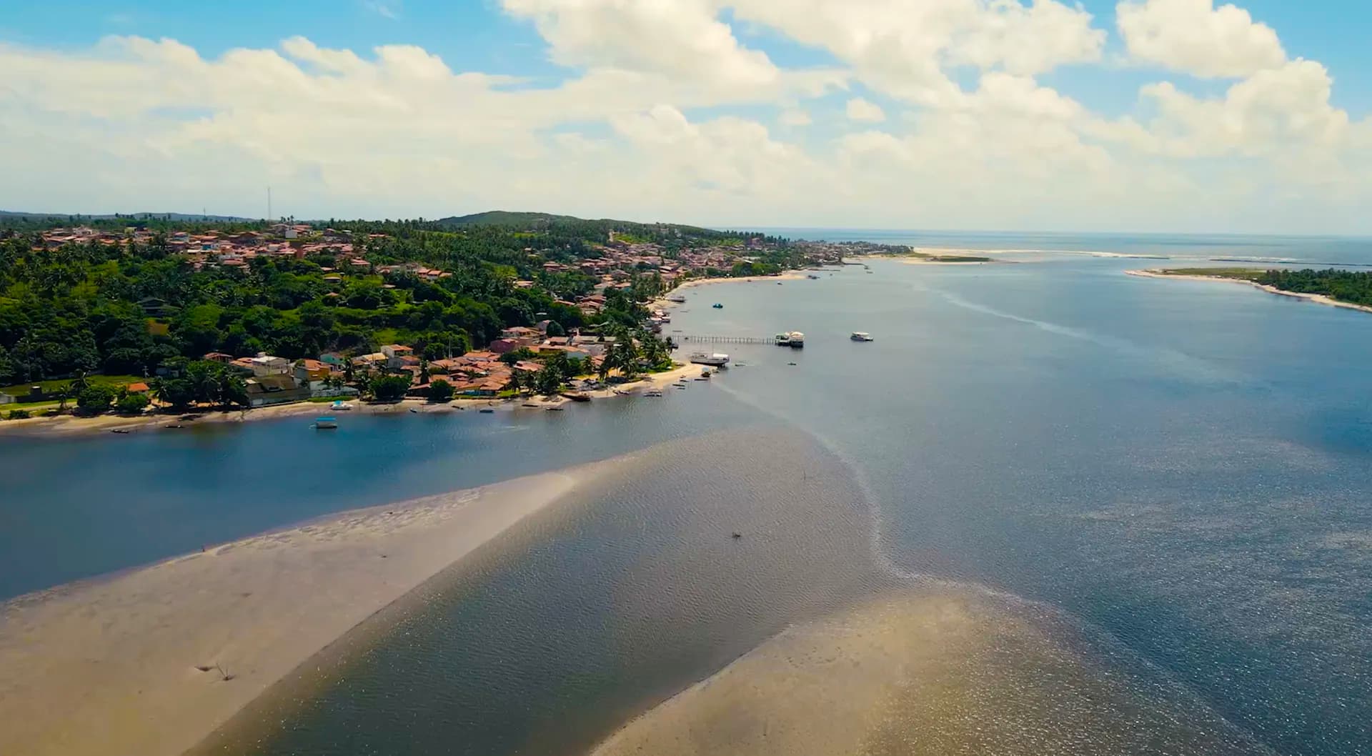 Vista aerial de Barra do Cunhaú